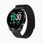 1.3inch Color Screen M12 Smart Watch Business Bracelet Heart Rate Monitor Sports Smartwatch Stainless Steel Strap – Black