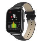 Crocodile Texture Leather Smart Watch Strap Replacement for Amazfit GTS – Black