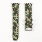 Camouflage Silicone Watch Band for Apple Watch Series 5 4 40mm, Series 3 / 2 / 1 38mm – Khaki