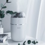BENKS L27 Small Volcano Mini Home Bedroom Silent Humidifier with Night Light Function – White