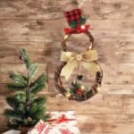 LED Xmas Door Wreath Hanging Pendant Wall Ornament Christmas Decoration