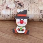 Xmas Decoration Hanging Ornament Christmas Tree Wooden Shiny Pendant – Snowman