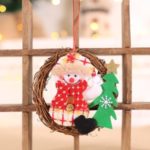 Christmas Hanging Wreath Garland Wall Door Ornaments Xmas Festive Decoration – Snowman