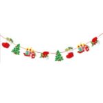 Merry Christmas Banner Rustic Chirstmas Decor Wall Hanging Decoration for Home Hotel Office Shopping Mall – Style A