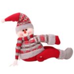 Xmax Santa Claus Elk Snowman Doll Decor Buckle Christmas Curtain Buckle – Snowman
