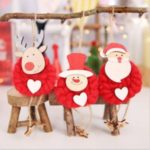 3PCS/Set Xmas Doll Decoration Pendant Christmas Tree Hanging Ornaments – Red