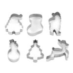 6PCS/Set Christmas Cookie Cutter Stainless Steel Cut Candy Biscuit Mold Cooking Tool