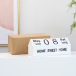Christmas Wooden Calendar Desk Creative Kids Room Table Ornaments Wood Desk Decoration Crafts – White