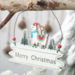 Merry Christmas Wood Plate Door Hanging Wooden Pendant Home Decoration – Standing Style