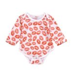 Baby Girl Cloth Lip-pattern Long Sleeve Cotton Bodysuit – Size: 70