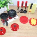 13PCS Utensils Cooking Pots Pans Food Dishes Kids Cookware