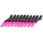 10Pcs  Croc Hairdressing Cutting Clamps Hair Sectioning Grip Clips Hair Grip Clips Salon Styling – Rose