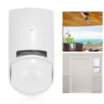 Dual Passive Infrared and Microwave Detector PIR Motion Sensor Wall Mounted Wired Alarm for Home Security Alarm – White