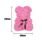 Valentine Day Birthday Gift Artificial Roses Bear Home Wedding Party Decoration – Pink