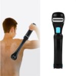 Foldable Electric Back Shaver Stretchable Back Razor for Male’s Back Hair Shaving – Black
