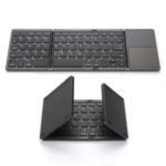 Universal Touched BT Wireless Foldable Mini Size Computer Keyboard – Black