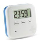Dust-proof Separated Electronic Timer Alarm Clock Reminder Medicine Storage Box Pill Organizer – Blue