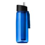 650ml Outdoor Water Filter Bottle Water Filtration Bottle Purifier for Camping Hiking Traveling – Dark Blue
