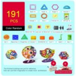 Magnetic Blocks Building Toys Educational Learning Game for Kids – 191Pcs/Set