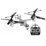 Remote Control Osprey Helicopter 2.4G 4CH Dual Axis RC Drone for Cool Kids’ Toy – Silver
