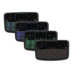A36 Wireless Keyboard 2.4G Color Backlit Air Mouse Touchpad Keyboard for Android TV Box Smart TV PC PS3 – Black