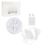 Ultrasonic Turbine Washing Machine Mini Portable Personal Rotating Washer for Travel Home Business Trip – White