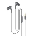 Corded Earphone Wire Control Headphone 3.5mm In-Ear Bass Music Earbuds with Microphone – Black
