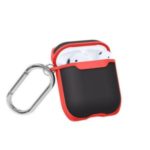 WiWU APC001 Protective Case with Hook for Apple AirPods with Wireless Charging Case (2019) / AirPods with Charging Case (2019)/(2016) – Black/Red Edge