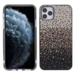 Gradient Three-colour Rhinestone Decoration Plastic + TPU Phone Case for Apple iPhone 11 Pro Max 6.5-inch – Silver/Brown/Black