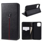 KAIYUE Micro Fiber Leather Wallet Phone Case for Apple iPhone 11 Pro Max 6.5 inch – Black