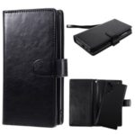 Detachable 2-in-1 PU Leather Wallet Case for Apple iPhone 11 Pro 5.8 inch – Black