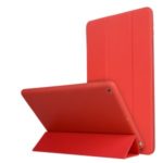 For iPad 10.2 (2019) Tri-fold Stand Silicone + Leather Tablet Cover – Red