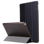 Silk Tri-fold Stand PU Leather Flip Case for iPad 10.2 (2019) – Black