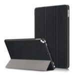 For iPad 10.2 (2019) Tri-fold Stand Leather Protective Tablet Cover Case – Black