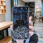 Glitter Sequins Inlaid Style TPU Phone Casing for iPhone XS Max 6.5-inch – Black