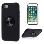 Kickstand PC + TPU Phone Case [Built-in Magnetic Metal Sheet] for iPhone 8 / 7 4.7-inch – All Black