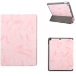 Marble Texture Tri-fold Leather Tablet Cover with Pen Slot for Apple iPad 10.2 (2019) – Pink