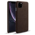 Cloth Texture PC Hard Case for iPhone 11 Pro Max 6.5 inch – Coffee