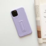 For Apple iPhone 11 Pro 5.8 inch Suitcase Outlook TPU + PC Phone Cover with Kickstand – Purple