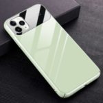 Glossy Surface Hard PC + Tempered Glass Phone Case Cover for iPhone 11 6.1-inch – Light Green