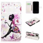 Pattern Printing Light Spot Decor Stand Wallet Leather Phone Cover for iPhone 11 6.1 inch (2019) – Beautiful Girl