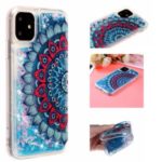 Pattern Printing Embossed Glitter Powder Quicksand TPU Case for iPhone 11 6.1 inch – Mandala Flower