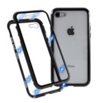 Full Covering Magnetic Metal Frame + Tempered Glass Touch Screen Cell Casing for iPhone 8/7 4.7 inch – Black