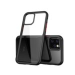 Clear Acrylic Back + TPU Edge Hybrid Shell Phone Case for iPhone 11 Pro Max 6.5 inch – Black