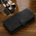 MEGSHI 007 Series Multi-functional Leather Wallet Phone Shell for iPhone XS/X 5.8 inch – Black