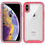 Starry Sky Pattern TPU Edge + PC + Acrylic Detachable Drop-resistant Phone Case iPhone XS/X 5.8-inch – Red