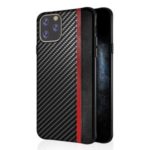 Mulsae Series Business Style PU Leather Coated PC + TPU Edge Phone Casing for iPhone 11 Pro 5.8-inch – Black