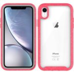 Anti-shock TPU + Plastic + Acrylic Hybrid Clear Back Phone Case for iPhone XS Max 6.5 inch – Red
