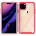 Anti-shock TPU + Plastic + Acrylic Hybrid Clear Back Protective Case for iPhone 11 Pro Max 6.5 inch – Red