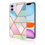 Splicing Marble Pattern IMD TPU Protective Case for iPhone 11 6.1 inch – Style A